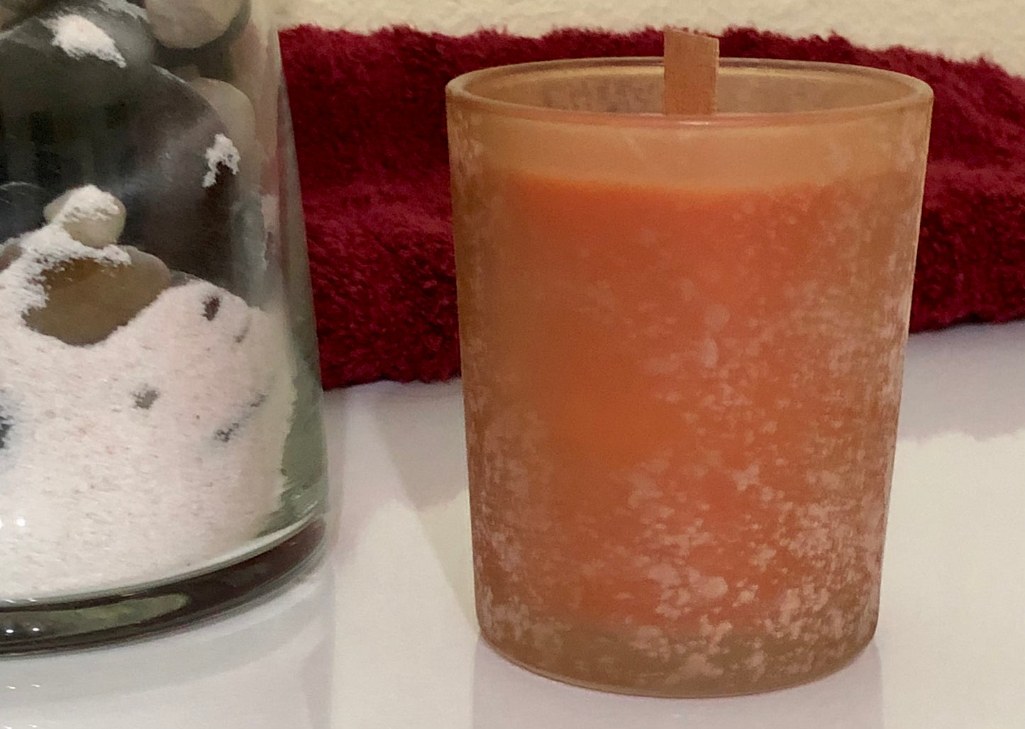 Orange Citrus Frosted Glass