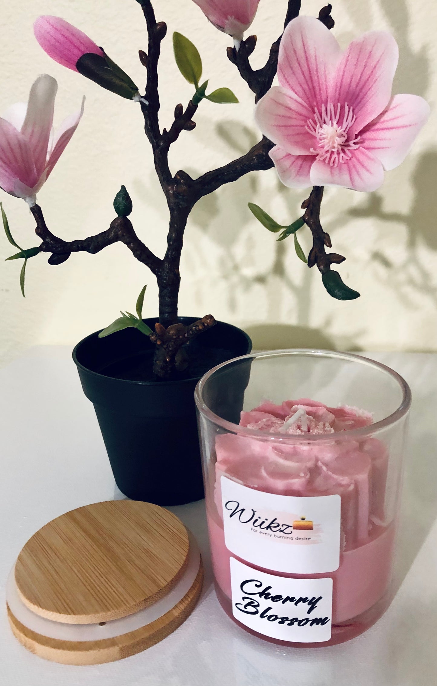 Flower Topper jar/Cherry Blossom